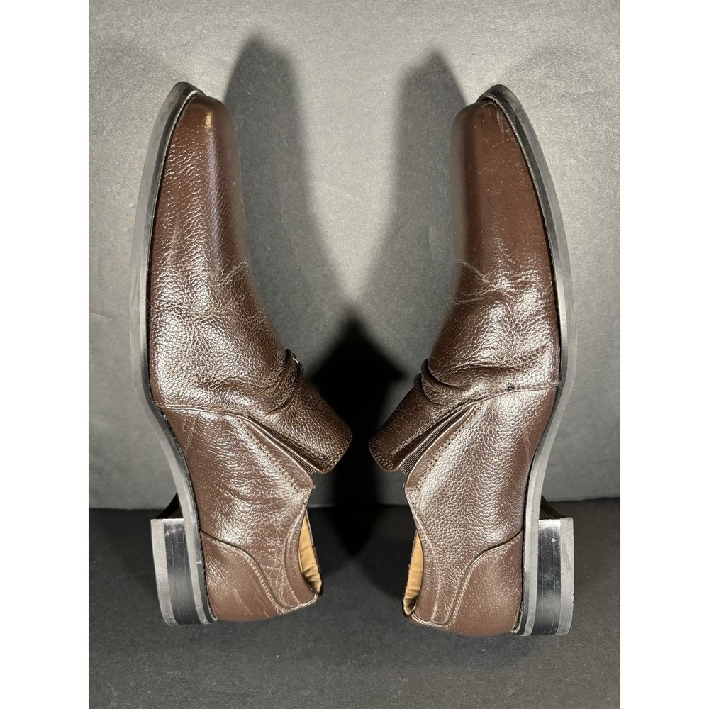Men's Size 11 La Milano A1052 Leather Slip On Loafers Dress Shoes Brown Clean - Picture 5 of 8